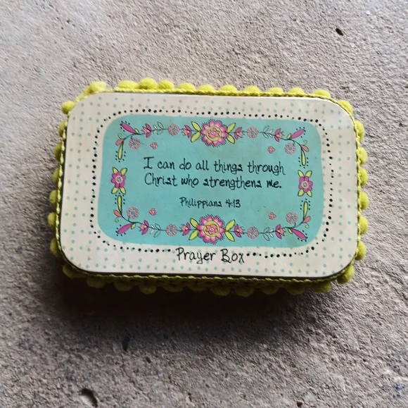 Never Used! Natural Life Tin Prayer Box - Picture 1 of 3